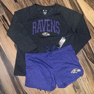 NWT Women’s Baltimore Ravens sleep set